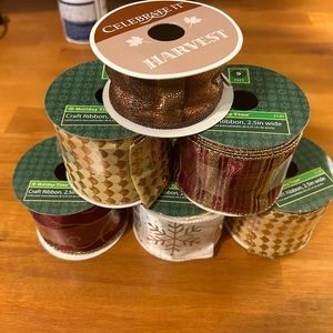 Holiday craft ribbon lot